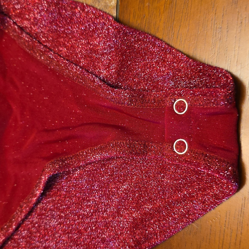 Forever 21 Shimmering Red Bodysuit Size L - Picture 9 of 9